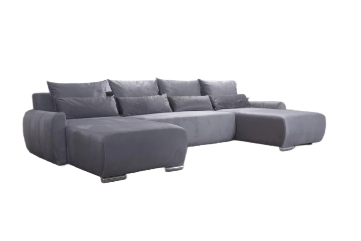 DUŻY NOWOCZESNY NIEBIESKI NAROŻNIK FUNKCJA SPANIA KODA XL