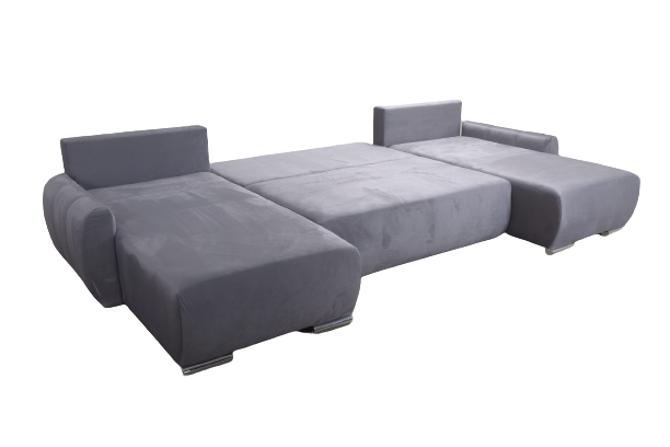 DUŻY NOWOCZESNY NIEBIESKI NAROŻNIK FUNKCJA SPANIA KODA XL