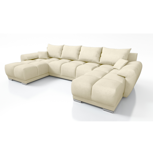 DUŻY PIKOWANY NAROŻNIK ROZKŁADANY ROGÓWKA Z FUNKCJĄ SPANIA HONEY U MO-02