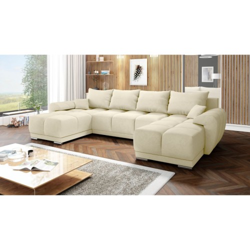 DUŻY PIKOWANY NAROŻNIK ROZKŁADANY ROGÓWKA Z FUNKCJĄ SPANIA HONEY U MO-02