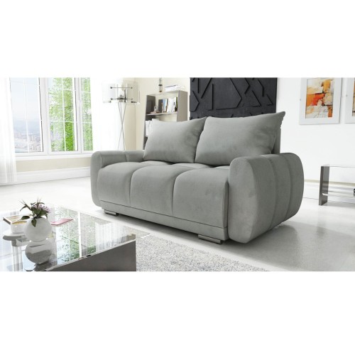 Na zdjęciu przedstawiono DWUOSOBOWA SOFA DO SALONU PIKOWANA HONEY 2 WELUR SPRĘŻYNY SOFA DO SIEDZENIA