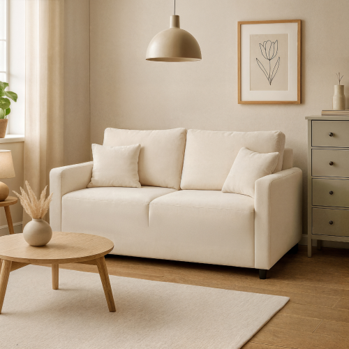 Na zdjęciu przedstawiono DWUOSOBOWA SOFA KANAPA ROZKŁADANA AMERYKANKA LARA FUNKCJA SPANIA 140x200