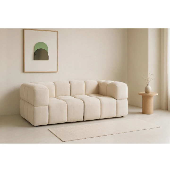 Na zdjęciu przedstawiono DWUOSOBOWA SOFA MODUŁOWA KANAPA DO SALONU CLIXI 190 CM SPRĘŻYNY BOUCKLE