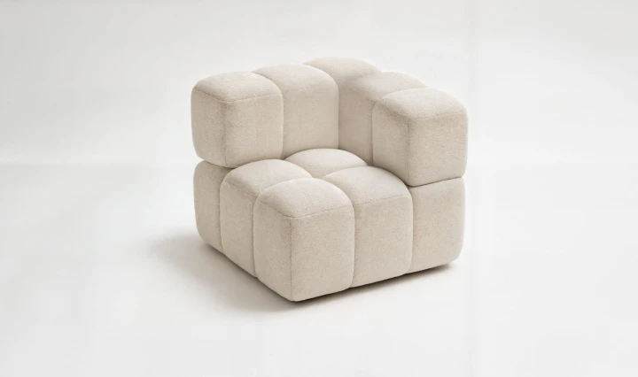 Na zdjęciu przedstawiono DWUOSOBOWA SOFA MODUŁOWA KANAPA DO SALONU CLIXI 190 CM SPRĘŻYNY BOUCKLE