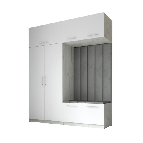 GARDEROBA DO PRZEDPOKOJU SZAFA NA UBRANIA NA KORYTARZ LILO V 180 CRAFT BIAŁY