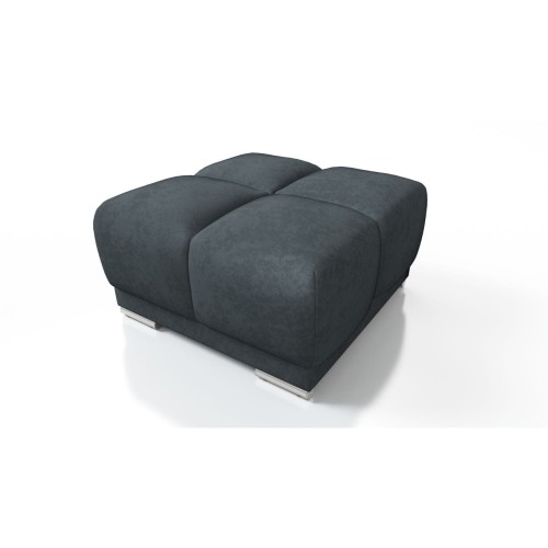 GRAFITOWA PIKOWANA DUŻA PUFA TAPICEROWANA DO SALONU HONEY