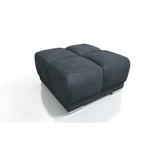 GRAFITOWA PIKOWANA DUŻA PUFA TAPICEROWANA DO SALONU HONEY