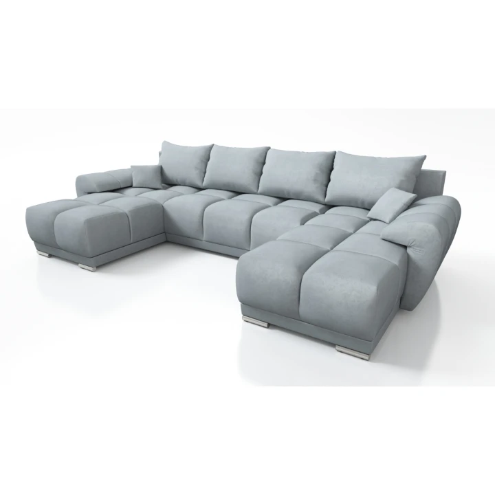 GRAFITOWY DUŻY NAROŻNIK ROZKŁADANY DO SALONU ROGÓWKA FUNKCJA SPANIA HONEY U