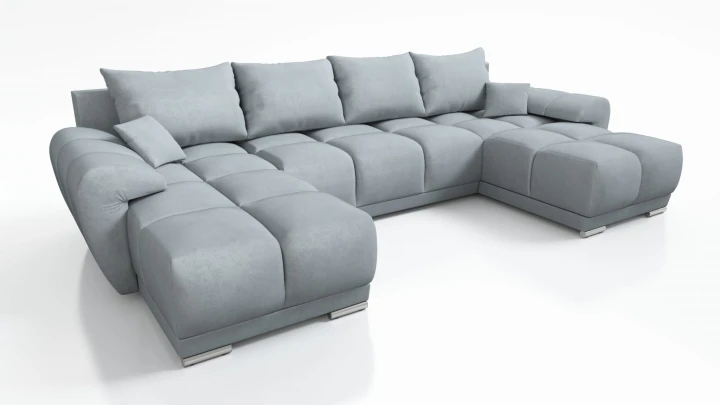 GRAFITOWY DUŻY NAROŻNIK ROZKŁADANY DO SALONU ROGÓWKA FUNKCJA SPANIA HONEY U