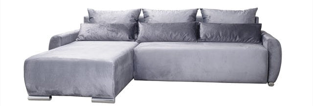 NOWOCZESNY NAROŻNIK  ROZKŁADANY Z FUNKCJĄ SPANIA POJEMNIK KODA