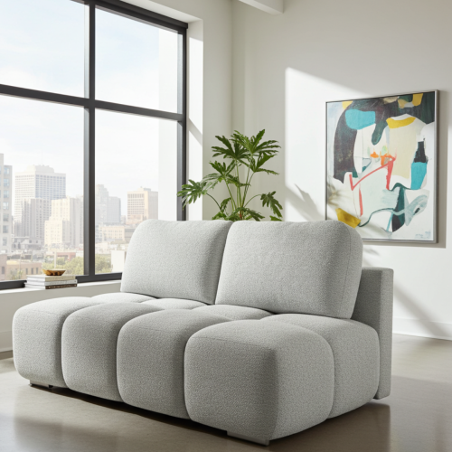 KANAPA HONEY MINI DO SALONU  ROZKŁADANA Z FUNKCJA SPANIA I POJEMNIKIEM NA POŚCIEL Tkanina Centaur Bounce - BARANEK  PLAMOODPORNA