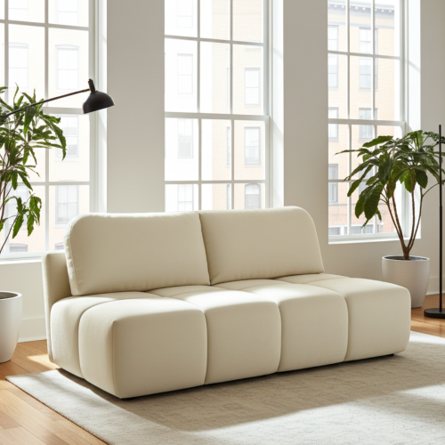 KANAPA ROZKŁADANA FUNKCJA SPANIA SOFA DO SALONU  POJEMNIK HONEY MINI 195 CM SPRĘŻYNY