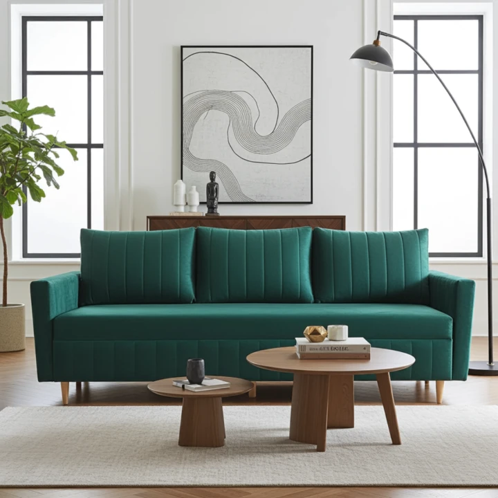 KANAPA ROZKŁADANA DO SALONU Z FUNKCJĄ SPANIA FRIDA - IDEALNA DO MAŁEGO SALONU