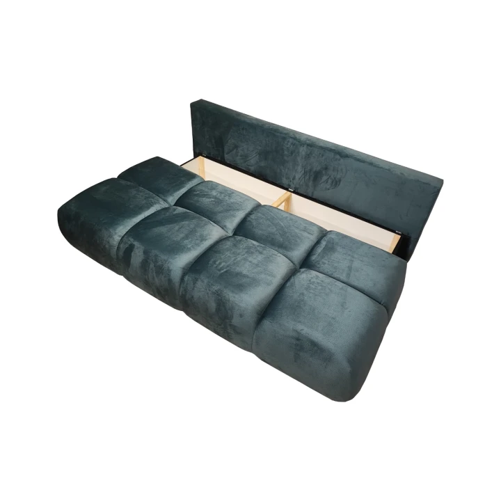 KANAPA ROZKŁADANA Z FUNKCJĄ SPANIA HONEY 195 CM POJEMNIK WELUR SPRĘŻYNY