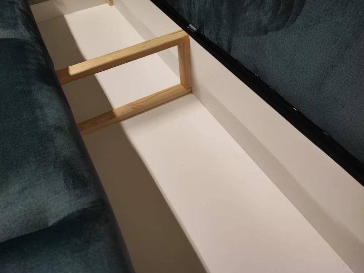 KANAPA ROZKŁADANA Z FUNKCJĄ SPANIA HONEY 195 CM POJEMNIK WELUR SPRĘŻYNY