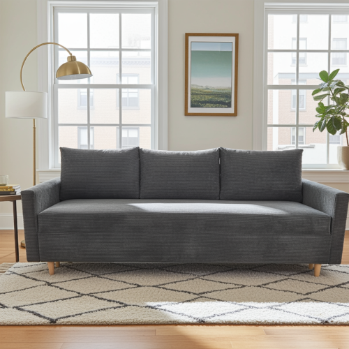 Kanapa rozkładana do salonu Scandik 3 Bonell Sztruks POSO 60