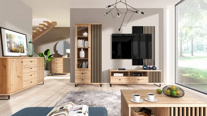 KOMODA NAROŻNA ARTISAN LOFT LAMELE NOGI