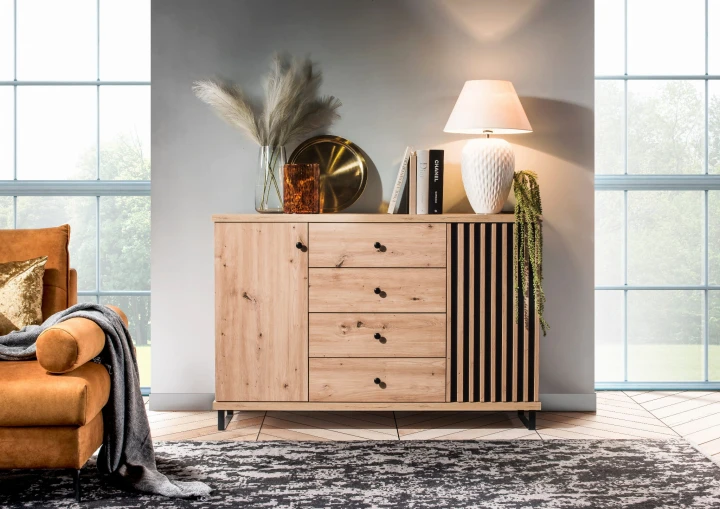 KOMODA NAROŻNA ARTISAN LOFT LAMELE NOGI