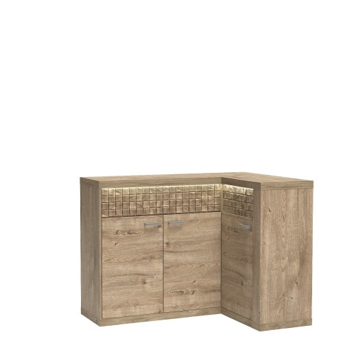 KOMODA NAROŻNA BOHO 2 SZUFLADY 3 FRONTY LED