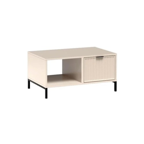 Na zdjęciu przedstawiono ŁAWA STOLIK DO SALONU 90x58 CM SZUFLADA CASHMERE/INDIGO