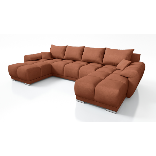 ŁOSOSIOWY DUŻY NAROŻNIK ROZKŁADANY DO SALONU Z FUNKCJĄ SPANIA HONEY U