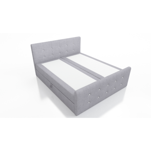 ŁÓŻKO KOTYNENTALNE GLAM BOSS SPRĘŻYNY BONELL 2x POJEMNIK KRYSZTAŁKI 160x200  PROMOCJA -20 %