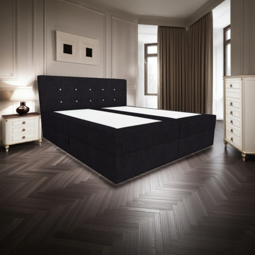 ŁÓŻKO KOTYNENTALNE TOLEDO SPRĘŻYNY BONELL 2x POJEMNIK KRYSZTAŁKI 140x200 - 20% PROMOCJA