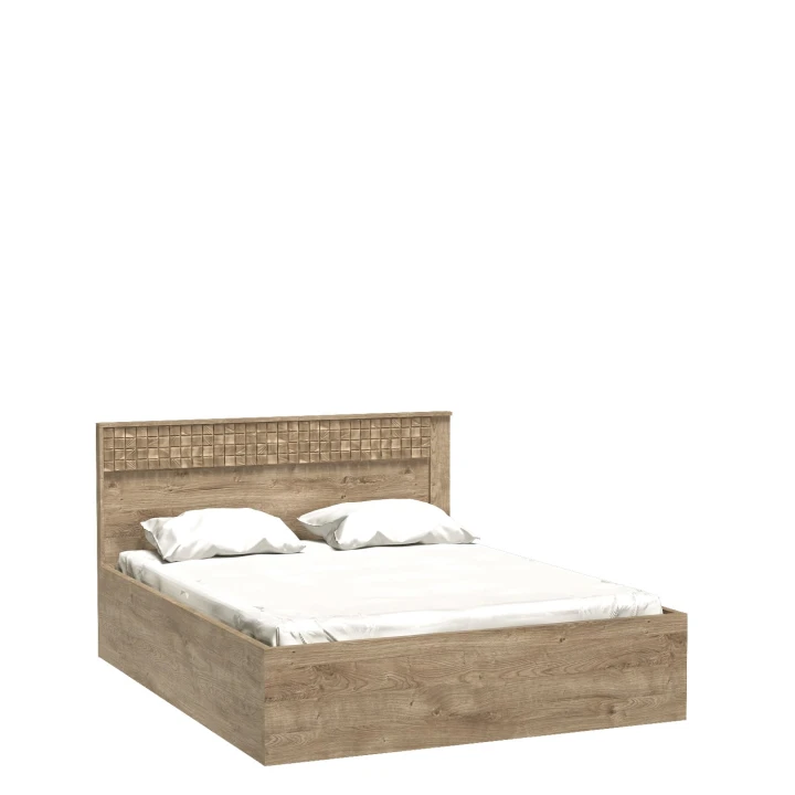 ŁÓŻKO ŁOŻE MAŁŻEŃSKIE DO SYPIALNI BOHO Z POJEMNIKIEM LED