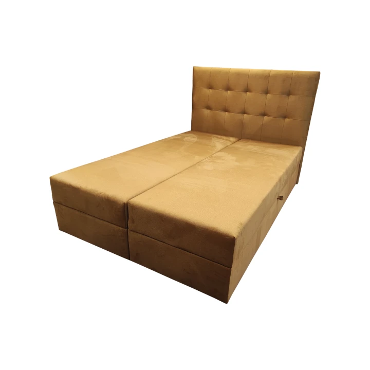 Łóżko podwójne tapicerowane Dream 140x200 kontynentalne materac 2x pojemnik DARMOWA DOSTAWA