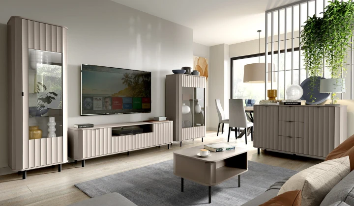 MAŁA NOWOCZESNA KOMODA SZAFKA DO SALONU TRZY SZUFLADY NOVA 117 cm