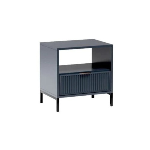 MAŁA NOWOCZESNA SZAFKA NOCNA Z SZUFLADĄ CASHMERE/INDIGO