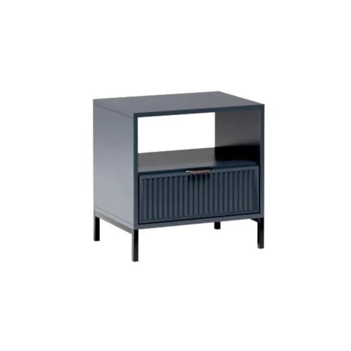 MAŁA NOWOCZESNA SZAFKA NOCNA Z SZUFLADĄ CASHMERE/INDIGO