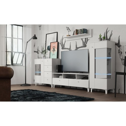 Meblościanka do salonu w stylu skandynawskim Oskar