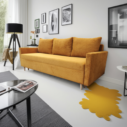 KANAPA DO SALONU  ROZKŁADANA SOFA Z  FUNKCJA SPANIA SCANDIK 3 BONELL DL POJEMNIK SZTRUKS 7 KOLORÓW