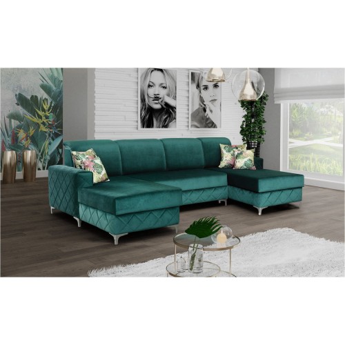 Narożnik rozkładany w kształcie litery U Leon