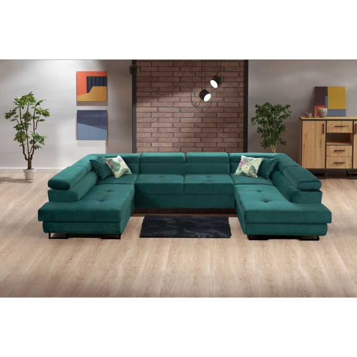 NAROŻNIK DO SALONU 3,5M WEST 2 POJEMNIKI FUNKCJA SPANIA