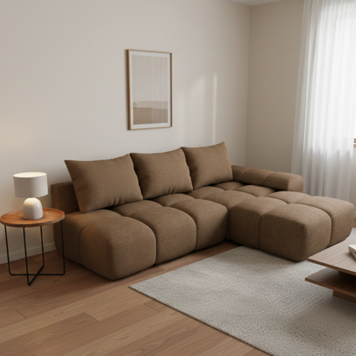 NAROŻNIK ROZKŁADANY ROGÓWKA Z FUNKCJĄ SPANIA BESTII PRAWY  TKANINA PLAMOODPORNA  BARANKOWA 1X POJEMNIK PROMOCJA