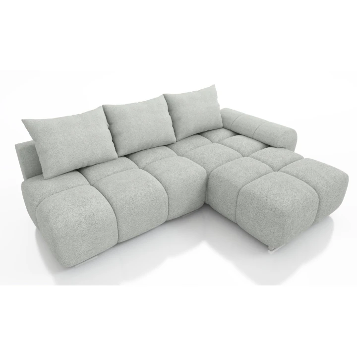 NAROŻNIK ROZKŁADANY ROGÓWKA Z FUNKCJĄ SPANIA BESTII PRAWY  TKANINA PLAMOODPORNA  BARANKOWA 1X POJEMNIK PROMOCJA