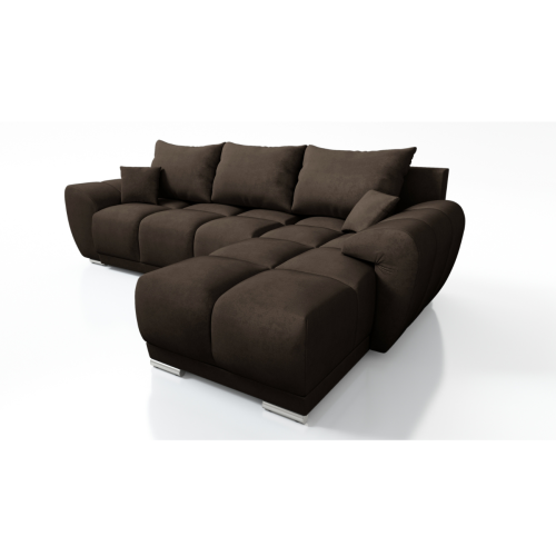 NAROŻNIK ROZKŁADANY ROGÓWKA Z FUNKCJĄ SPANIA HONEY L CIEMNY BRĄZ MO-29