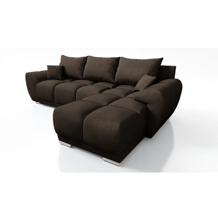 NAROŻNIK ROZKŁADANY ROGÓWKA Z FUNKCJĄ SPANIA HONEY L CIEMNY BRĄZ MO-29