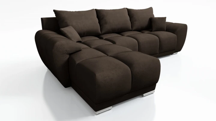 NAROŻNIK ROZKŁADANY ROGÓWKA Z FUNKCJĄ SPANIA HONEY L CIEMNY BRĄZ MO-29