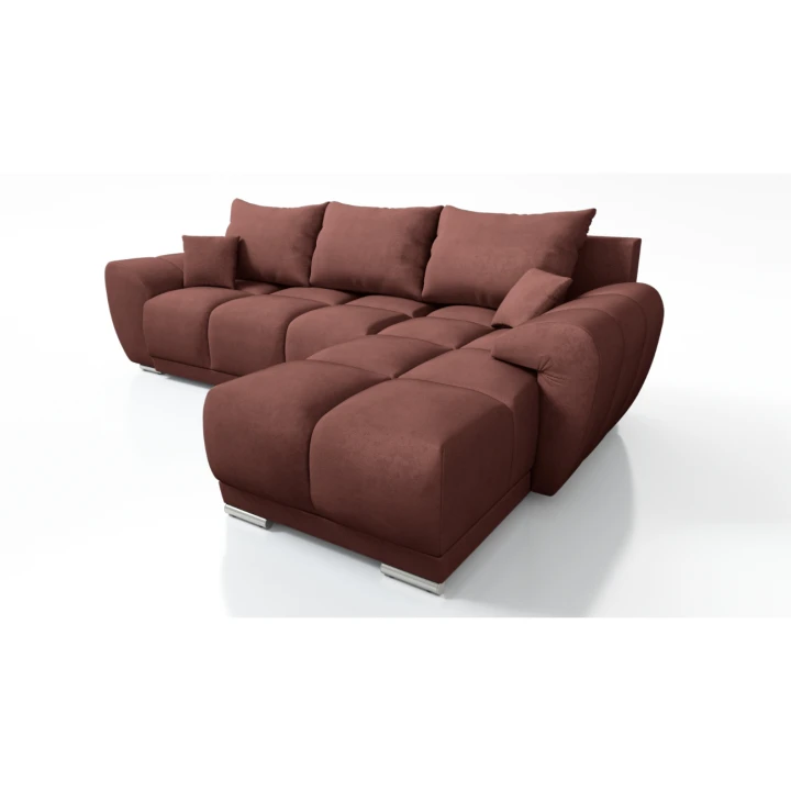 NAROŻNIK ROZKŁADANY ROGÓWKA Z FUNKCJĄ SPANIA HONEY L MO-63 BRUDNY RÓŻ