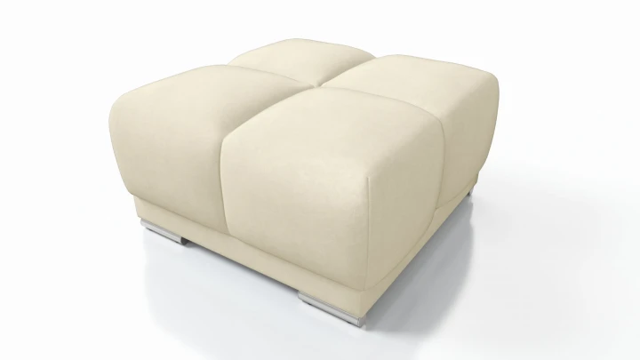 NAROŻNIK ROZKŁADANY Z FUNKCJĄ SPANIA HONEY L + DUŻA PUFA JASNY BEŻ