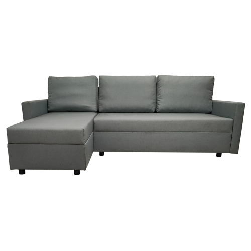 NAROŻNIK ROZKŁADANY Z FUNKCJĄ SPANIA ORAZ DWOMA POJEMNIKAMI OSLO DO OBUSTRONNEGO MONTAŻU