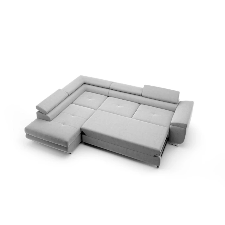 NAROŻNIK ROZKŁADANY Z FUNKCJĄ SPANIA RUCHOME ZAGŁÓWKI WILD TONNY