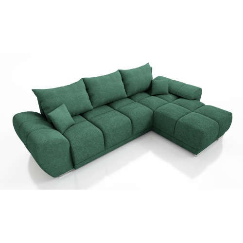 NAROŻNIK TAPICEROWANY HONEY L FUNKCJA SPANIA + POJEMNIK NA POŚCIEL TKANINA Bounce PLAMOODPORNA