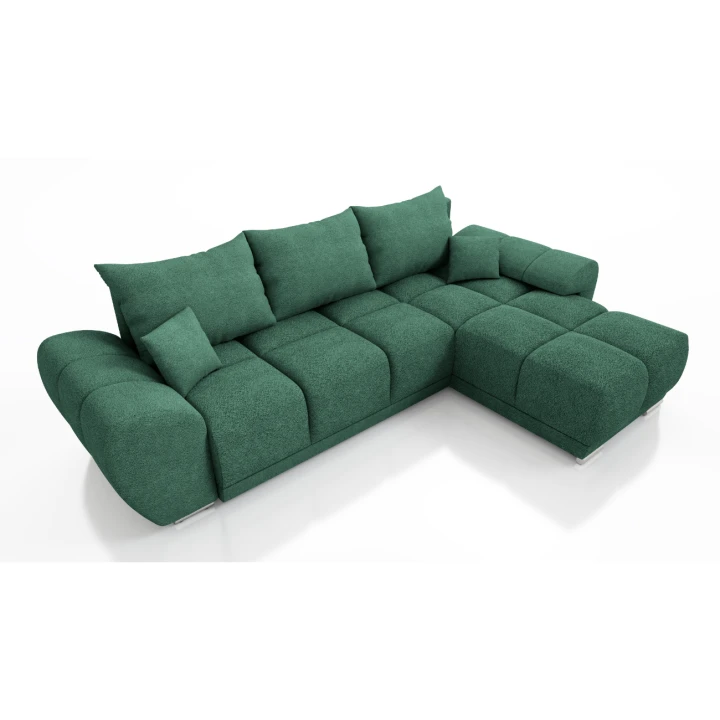 NAROŻNIK TAPICEROWANY HONEY L FUNKCJA SPANIA + POJEMNIK NA POŚCIEL TKANINA Bounce PLAMOODPORNA