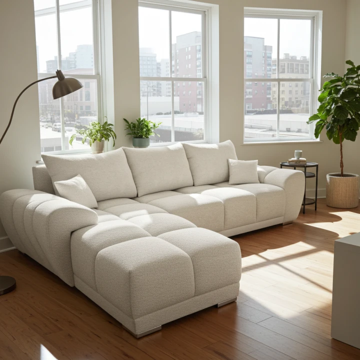 NAROŻNIK TAPICEROWANY HONEY L FUNKCJA SPANIA + POJEMNIK NA POŚCIEL TKANINA Centaur 1 Bounce PLAMOODPORNA