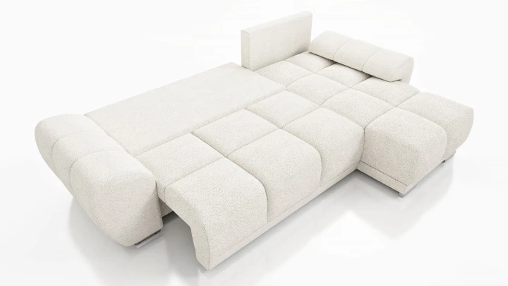 NAROŻNIK TAPICEROWANY HONEY L FUNKCJA SPANIA + POJEMNIK NA POŚCIEL TKANINA Centaur 1 Bounce PLAMOODPORNA