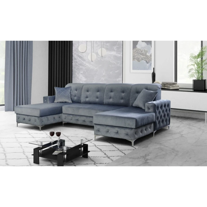 Duży narożnik rozkładany w kształcie litery U VIKI Manila